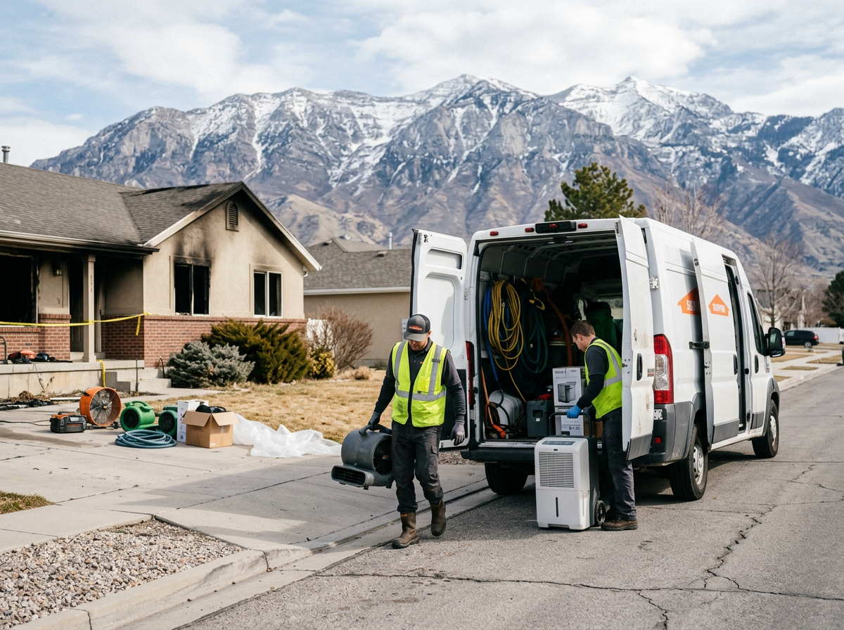 The Utah Fire Recovery team at work in Payson