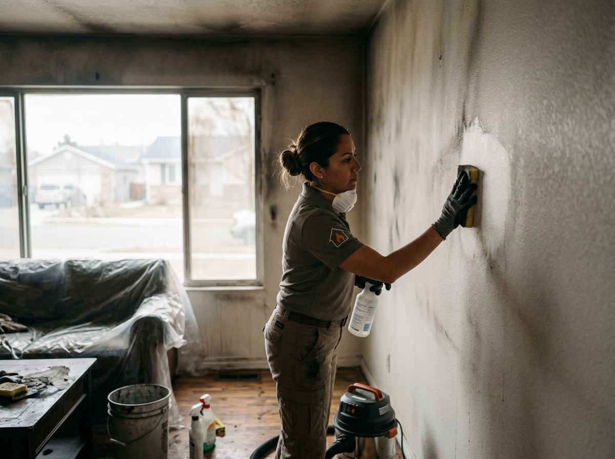 How to Remove Soot from Walls After a House Fire in Payson
